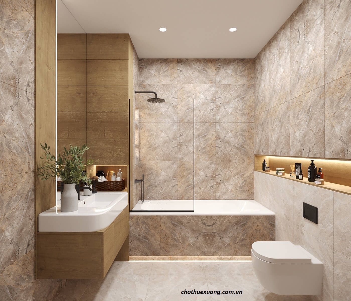 Các cách sắp xếp nhà vệ sinh hợp lý